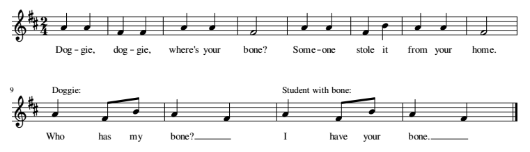 Doggie, Doggie musical notation