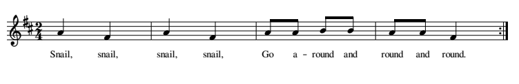 Snail, Snail musical notation