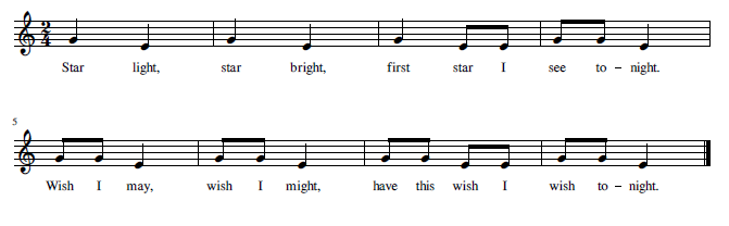 Star Light, Star Bright notation